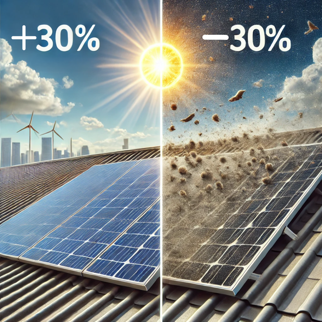 Giảm hiệu suất đến 30% nếu không vệ sinh tấm pin đúng cách