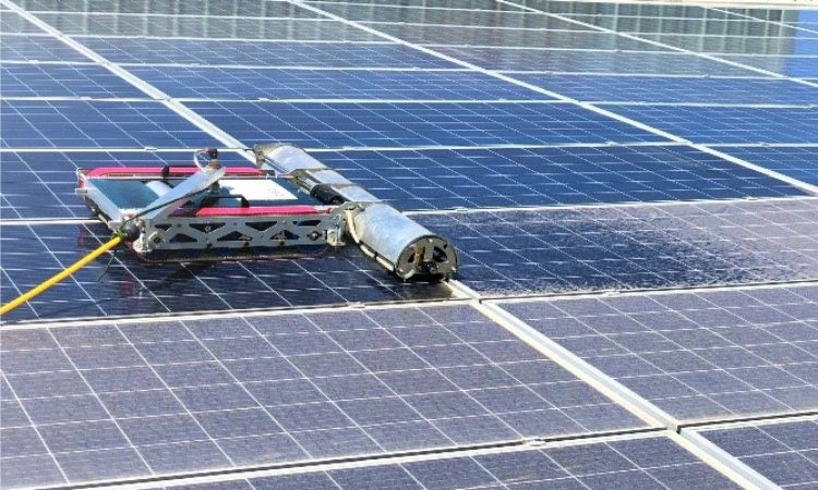 Robot vệ sinh pin năng lượng mặt trời