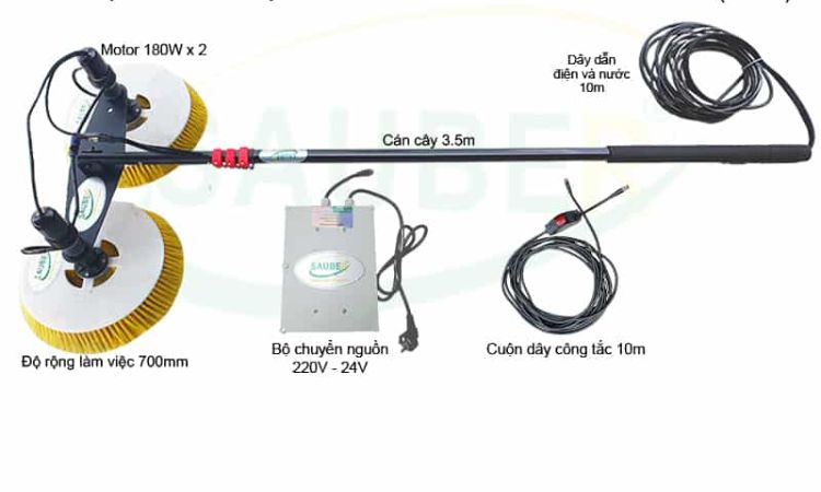 may rua pin nang luong mat troi (2) Máy vệ sinh pin mặt trời Sauber SDA